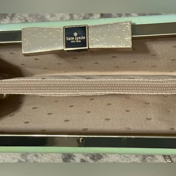Kate Spade RARE Samira Radio Mint Green Clutch Crossbody - Picture 9 of 16